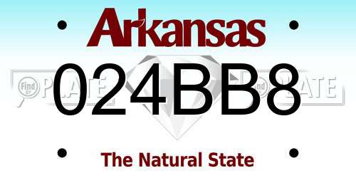 024BB8 Arkansas License Plate