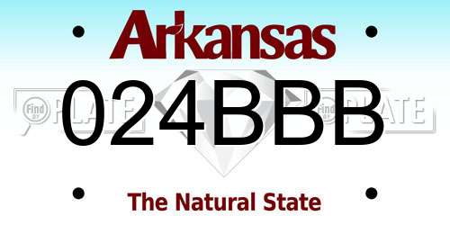 024BBB Arkansas License Plate