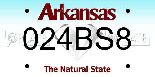 024BS8 Arkansas License Plate