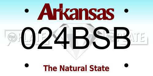 024BSB Arkansas License Plate