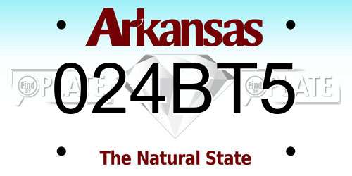 024BT5 Arkansas License Plate