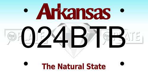 024BTB Arkansas License Plate