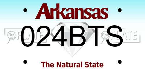 024BTS Arkansas License Plate