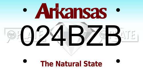 024BZB Arkansas License Plate