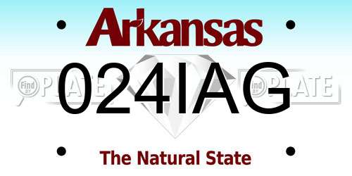 024IAG Arkansas License Plate