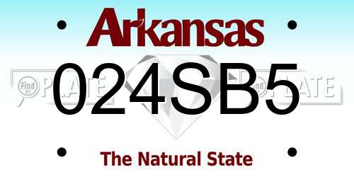 024SB5 Arkansas License Plate