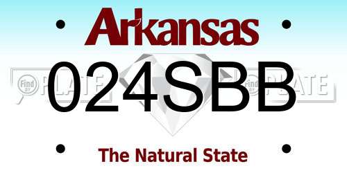 024SBB Arkansas License Plate