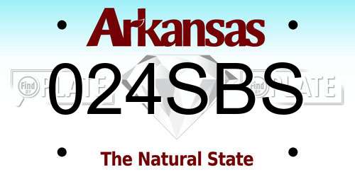 024SBS Arkansas License Plate