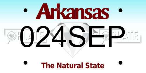 024SEP Arkansas License Plate