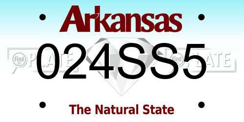 024SS5 Arkansas License Plate