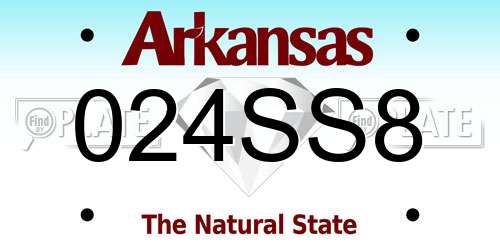 024SS8 Arkansas License Plate