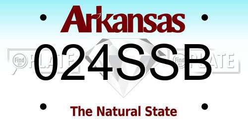 024SSB Arkansas License Plate