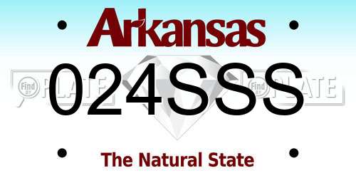 024SSS Arkansas License Plate