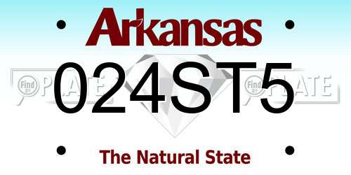 024ST5 Arkansas License Plate