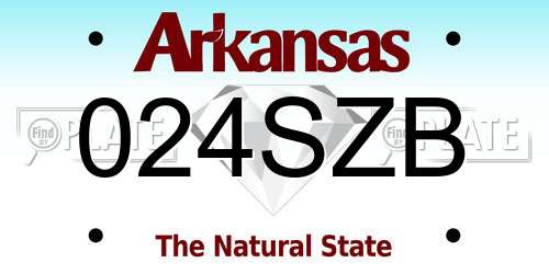 024SZB Arkansas License Plate