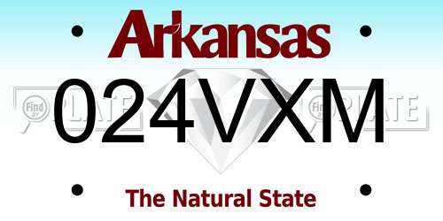 024VXM Arkansas License Plate