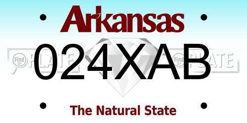 024XAB Arkansas License Plate