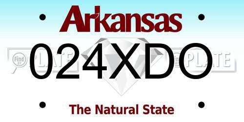 024XDO Arkansas License Plate