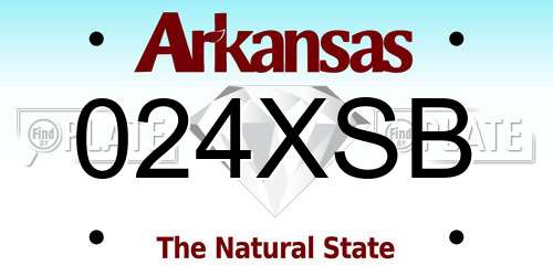 024XSB Arkansas License Plate