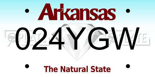 024YGW Arkansas License Plate