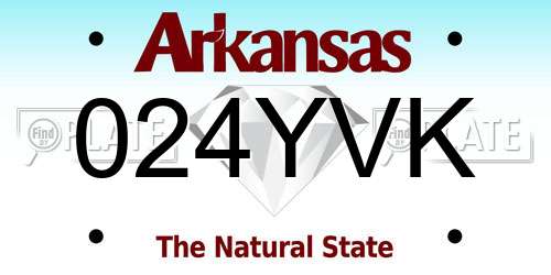 024YVK Arkansas License Plate