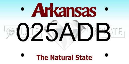 025ADB Arkansas License Plate