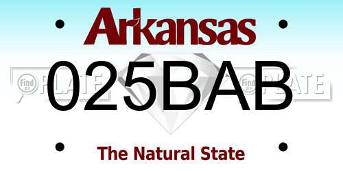 025BAB Arkansas License Plate