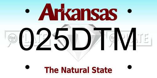 025DTM Arkansas License Plate