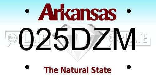 025DZM Arkansas License Plate