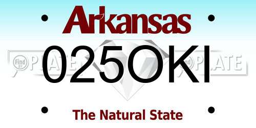 025OKI Arkansas License Plate
