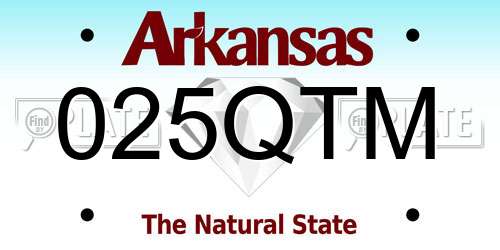 025QTM Arkansas License Plate