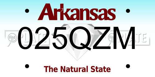 025QZM Arkansas License Plate