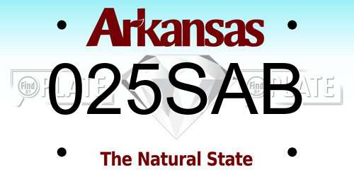 025SAB Arkansas License Plate