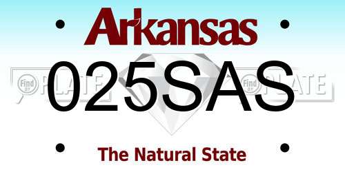 025SAS Arkansas License Plate