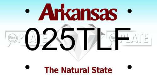 025TLF Arkansas License Plate