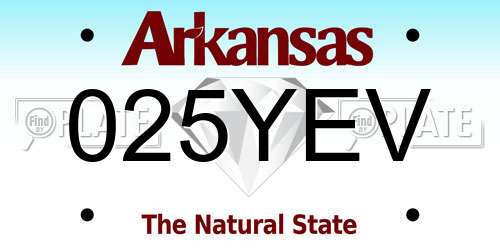 025YEV Arkansas License Plate