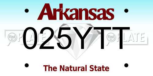 025YTT Arkansas License Plate