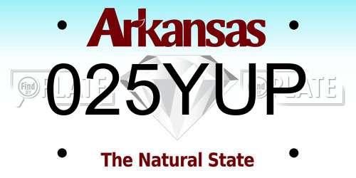 025YUP Arkansas License Plate