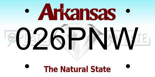 026PNW Arkansas License Plate