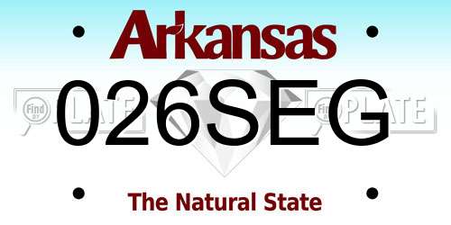 026SEG Arkansas License Plate