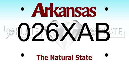 026XAB Arkansas License Plate