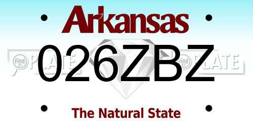026ZBZ Arkansas License Plate