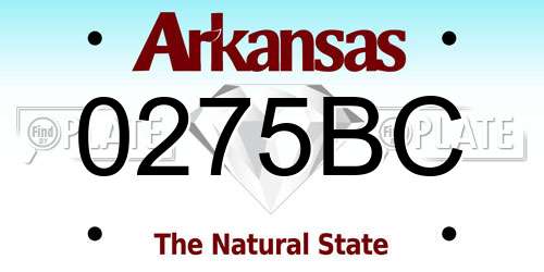 0275BC Arkansas License Plate