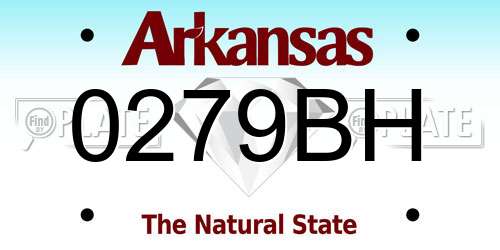 0279BH Arkansas License Plate