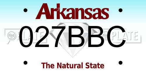 027BBC Arkansas License Plate