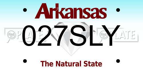 027SLY Arkansas License Plate