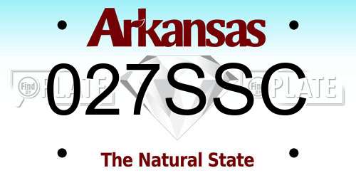 027SSC Arkansas License Plate