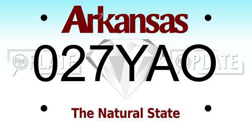 027YAO Arkansas License Plate