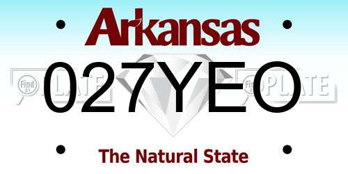 027YEO Arkansas License Plate