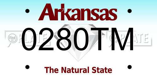 0280TM Arkansas License Plate